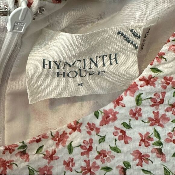 Tuckernuck Hyacinth House Textured Floral Puff Sleeve Clemons Mini Dress |M - Picture 4 of 9